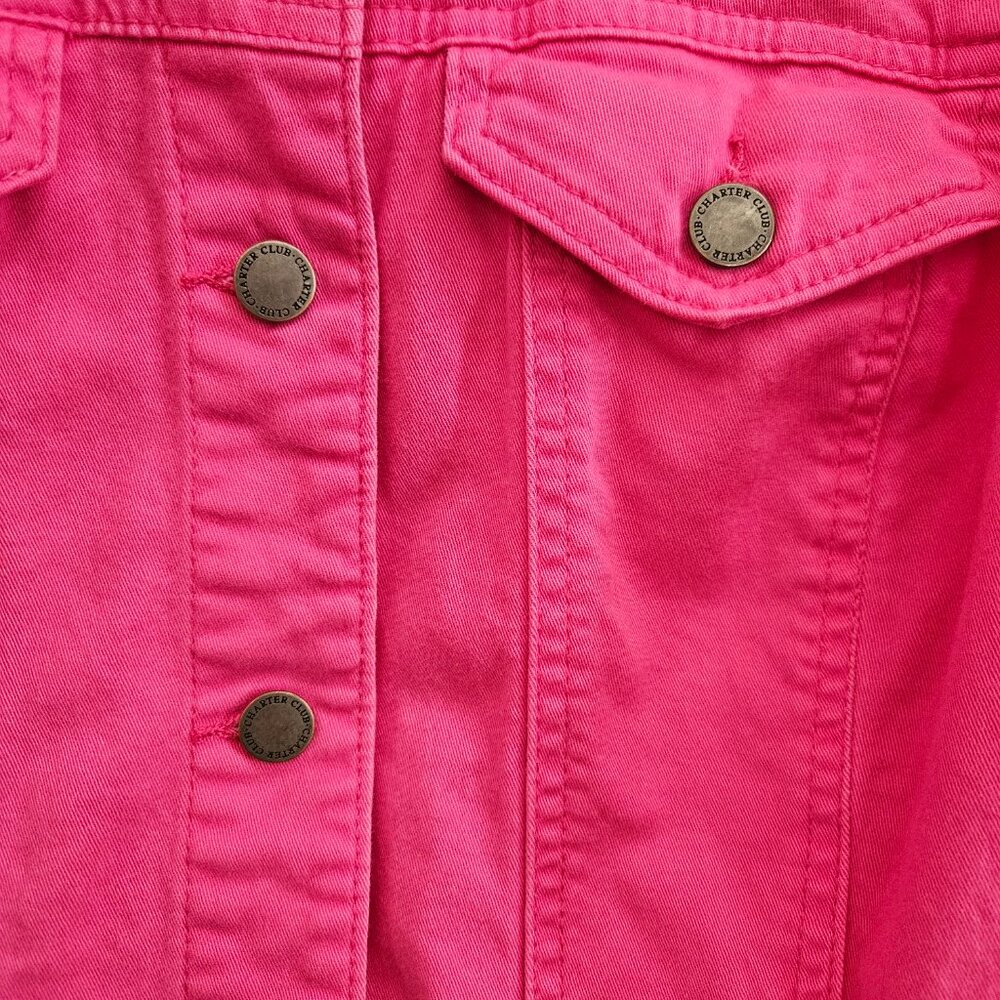 Women's Pink Jean Jacket - Size S - Picture 4 of 16